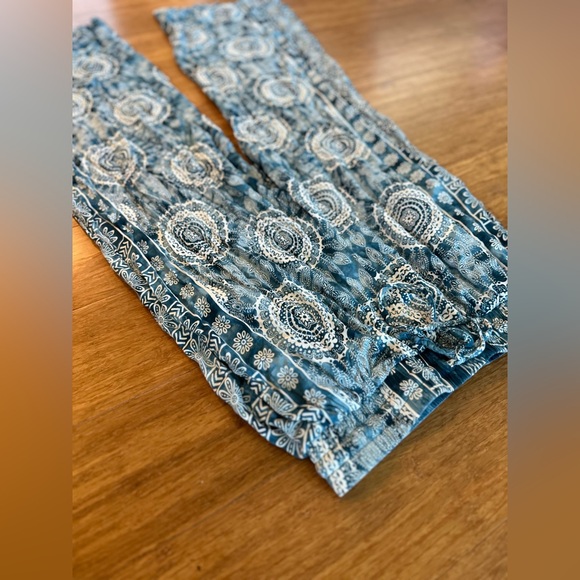 Lotus&Luna Wide Leg Mandala Beach Vacay Pocket Harem Lounge Pants w/pockets EUC - Picture 3 of 14